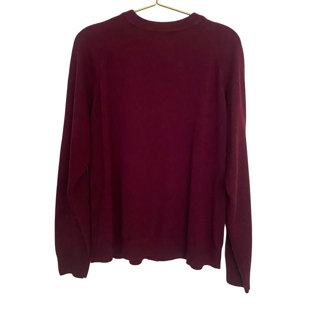 SAG Harbor Vintage Burgundy Button Front Cardigan Sweater Women Large - Picture 3 of 7